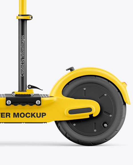 Electric Scooter Mockup with Seat - Side View