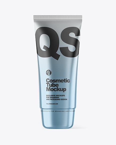 Metallic Cosmetic Tube Mockup