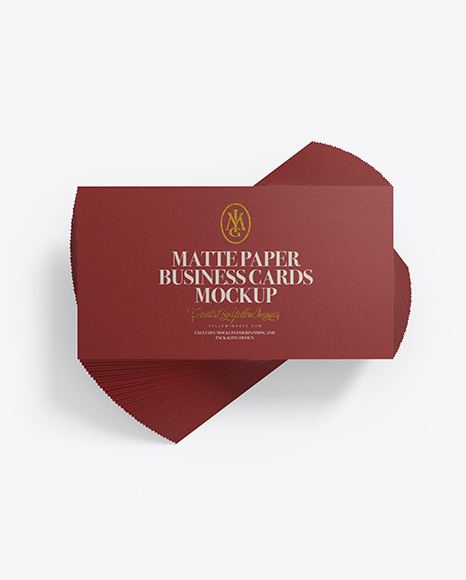 Matte Paper Business Cards Mockup PSD #2