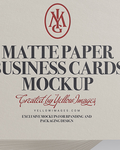 Matte Paper Business Cards Mockup PSD #1