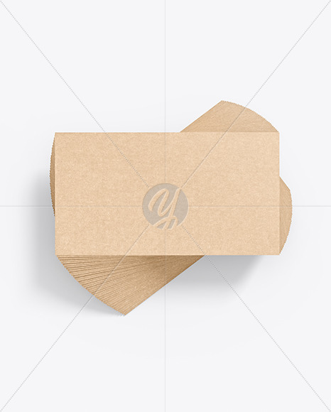 Kraft Paper Business Cards Mockup PSD #3