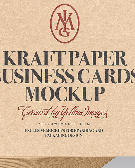Kraft Paper Business Cards Mockup PSD #1