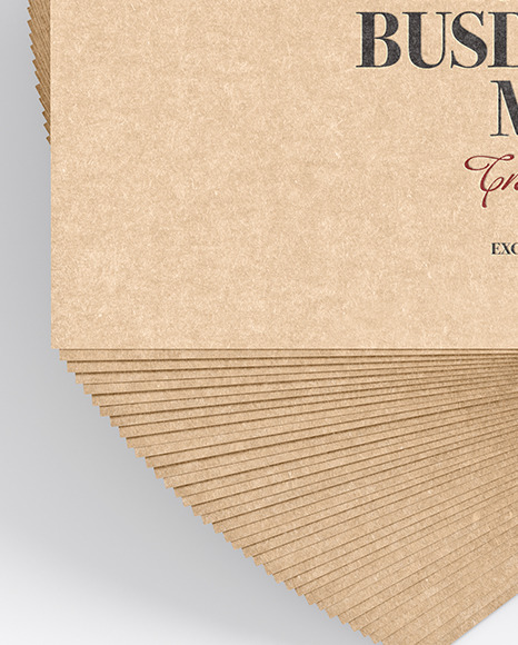Kraft Paper Business Cards Mockup PSD #7