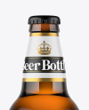 Amber Glass Beer Bottle Mockup