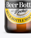Amber Glass Beer Bottle Mockup