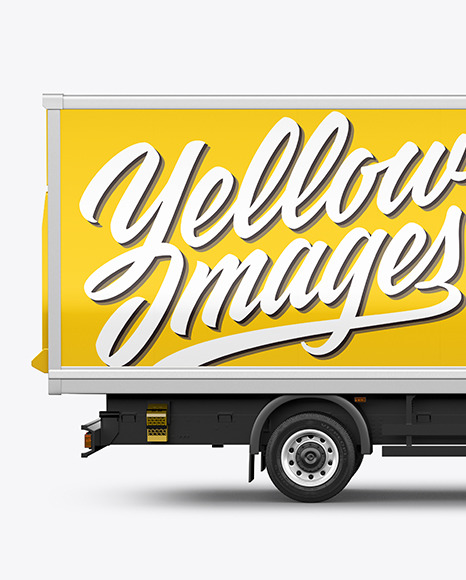 Box Truck Mockup   Side View PSD #2