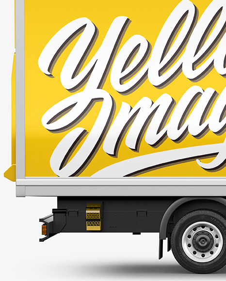 Box Truck Mockup   Side View PSD #1