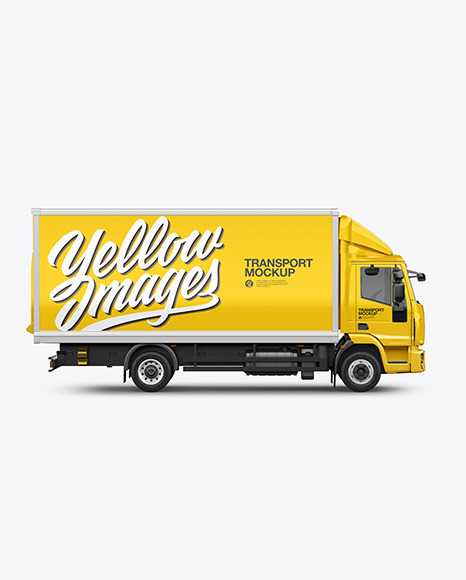 Box Truck Mockup - Side View