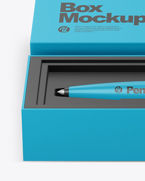 Matte Pen in Box Mockup case 7563