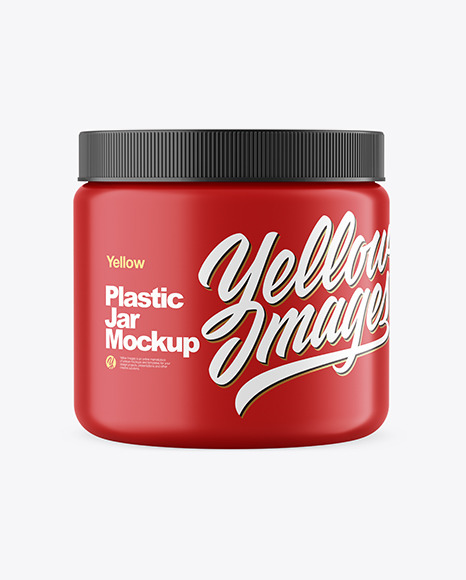 Matte Plastic Jar Mockup PSD #2