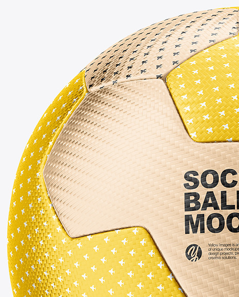 Metallic Soccer Ball Mockup PSD #3