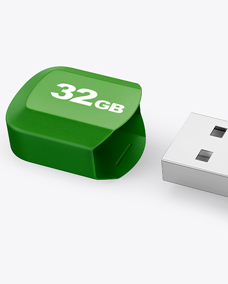 Textured USB Flash Drive Mockup PSD #2
