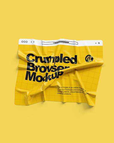 Crumpled Browser Mockup PSD #2