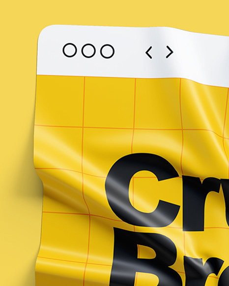 Crumpled Browser Mockup PSD #6