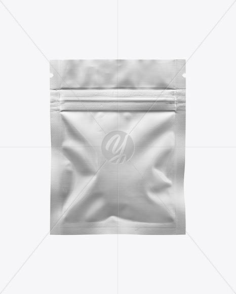 Metallic Sachet with Zip Lock Mockup PSD #1