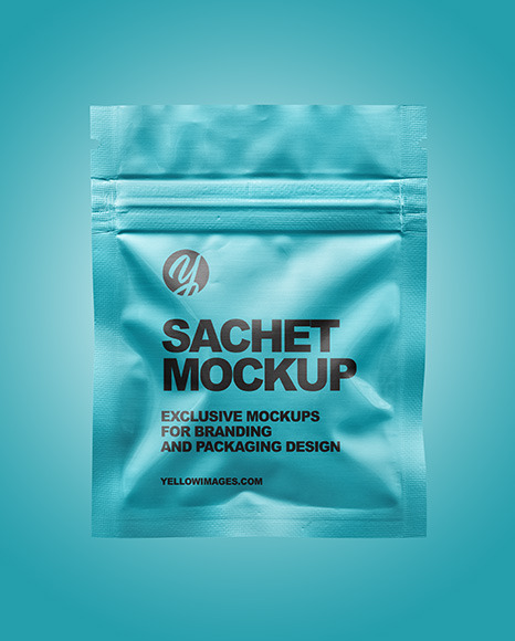 Metallic Sachet with Zip Lock Mockup PSD #6