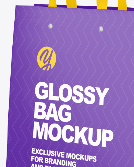 Glossy Paper Bag Mockup PSD #1