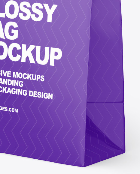 Glossy Paper Bag Mockup PSD #6