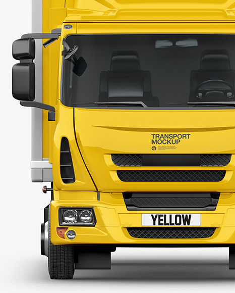 Box Truck Mockup   Front View PSD #4