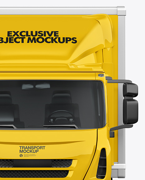 Box Truck Mockup   Front View PSD #2