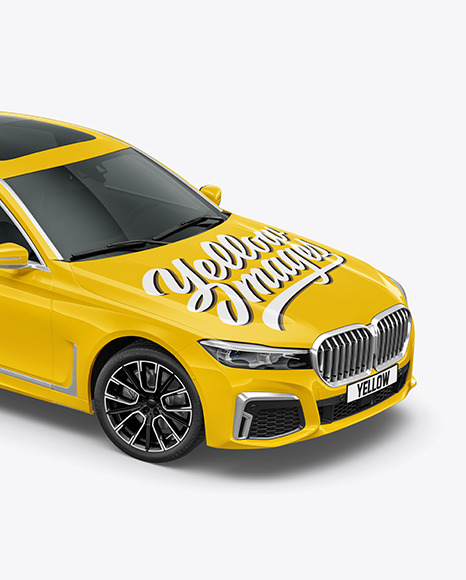 Luxury Sedan Mockup - Half Side View
