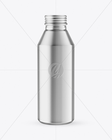 Metallic Drink Bottle Mockup PSD #3