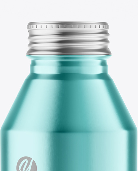 Metallic Drink Bottle Mockup PSD #1