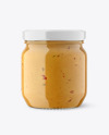 Glass Jar with Sauce Mockup