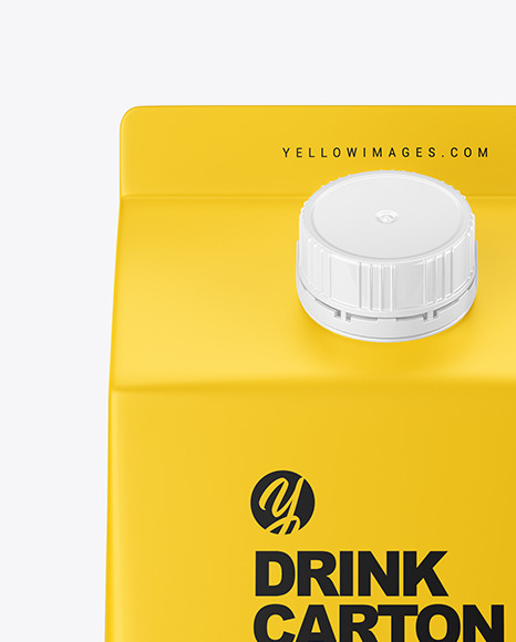 Matte Drink Carton with Screw Cap Mockup PSD #2