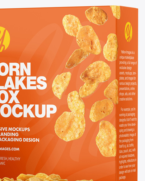 Glass Milk Jug and Bowl with Corn Flakes Mockup Glass Milk Jug and Bowl with Corn Flakes Mockup