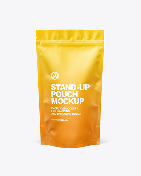 Matte Stand up Pouch Mockup PSD #2
