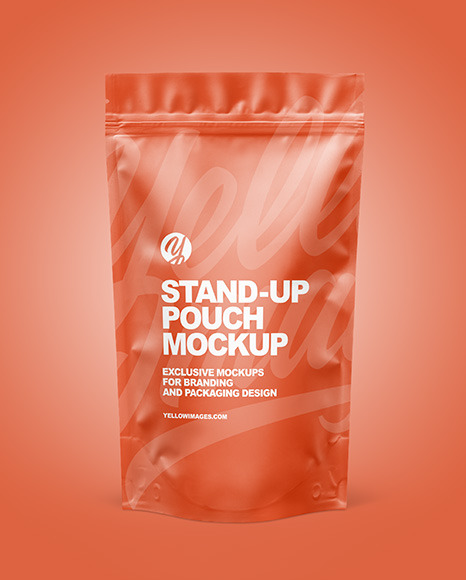 Matte Stand up Pouch Mockup PSD #7