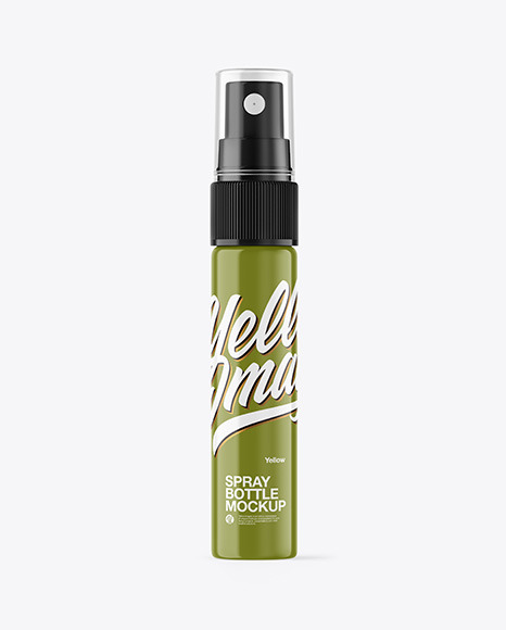 Glossy Spray Bottle Mockup