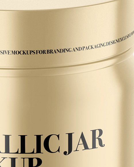 Metallic Jar Mockup PSD #2