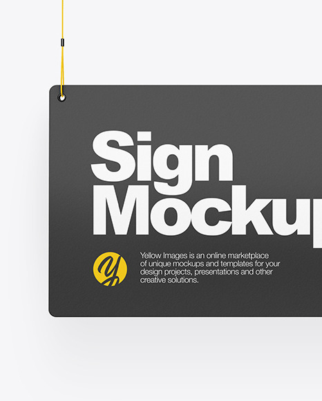 Glossy Arrow Sign Mockup PSD #6