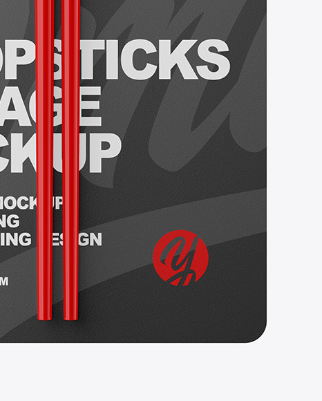 Chopsticks in Matte Pack Mockup Chopsticks in Matte Pack Mockup