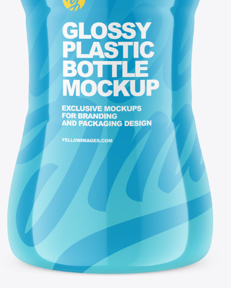 Glossy Plastic Bottle Mockup PSD #1