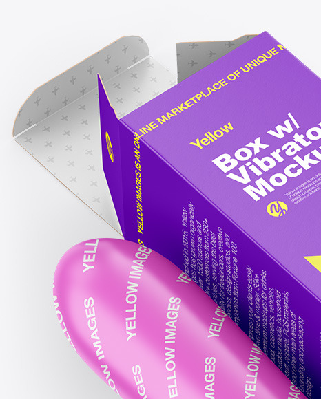 Opened Paper Box w  Vibrator Mockup PSD #2