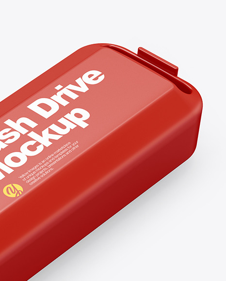 Plastic USB Flash Drive Mockup PSD #1