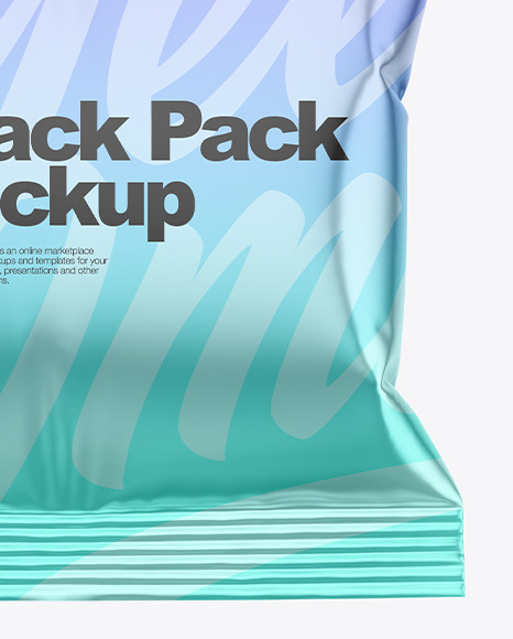 Metallic Snack Pack Mockup PSD #5