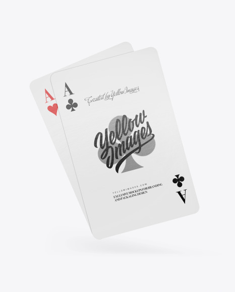 Two Playing Cards Mockup