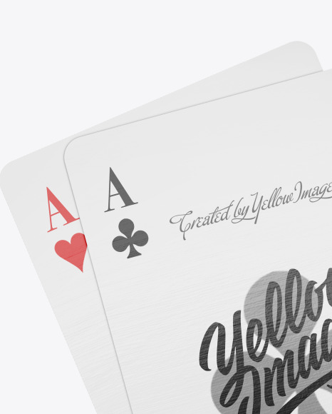 Two Playing Cards Mockup PSD #2