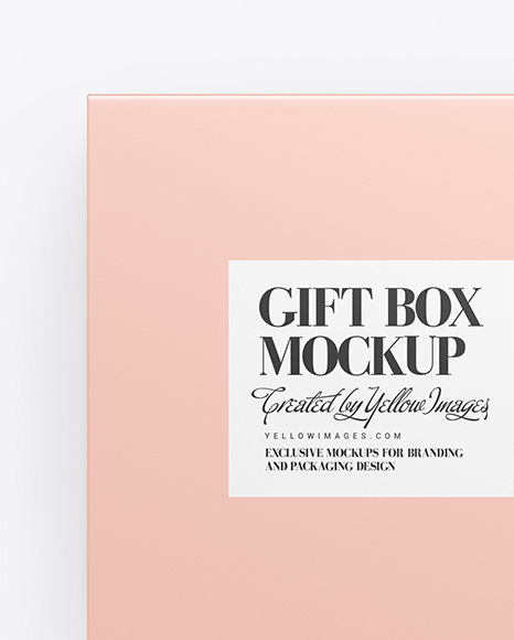 Opened Gift Paper Box Mockup PSD #3