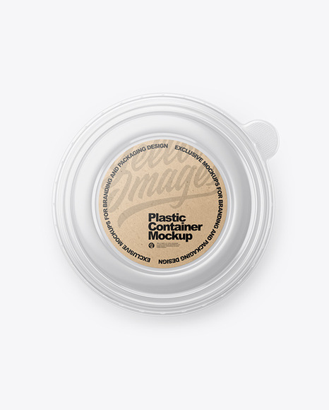 Plastic Container with Transparent Cap Mockup PSD #3