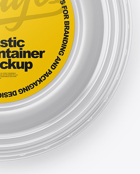 Plastic Container with Transparent Cap Mockup PSD #7