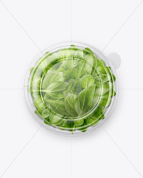 Paper Container With Salad   Transparent Cap Mockup PSD #3