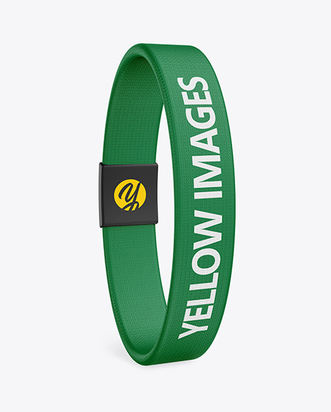 Textile Fabric Wristband Mockup