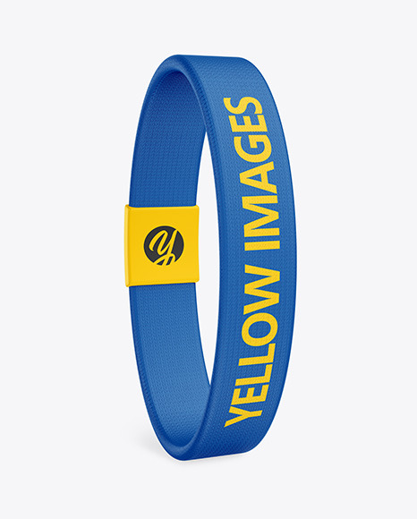 Textile Fabric Wristband Mockup PSD #2