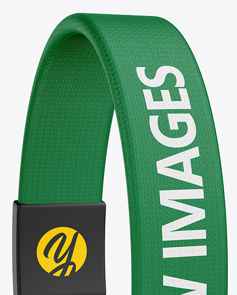 Textile Fabric Wristband Mockup PSD #1