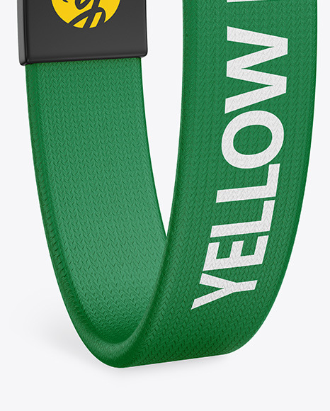 Textile Fabric Wristband Mockup PSD #6